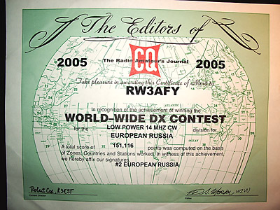 CQ WW DX Contest 2005 CW